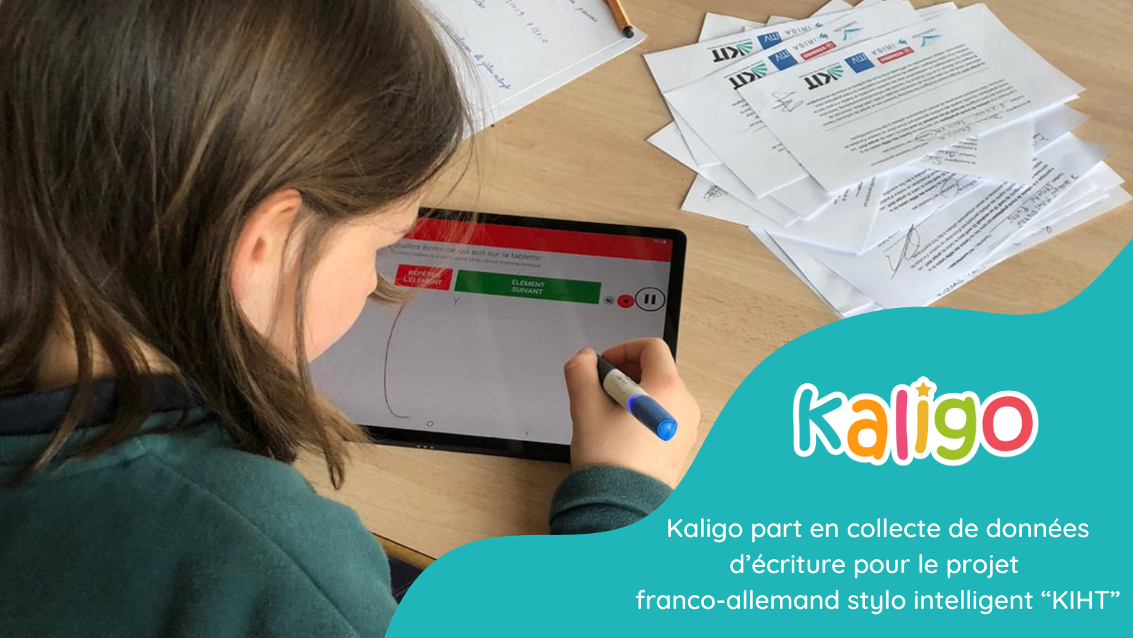 Kaligo part en collecte de données d’écriture pour le projet franco-allemand stylo intelligent “KIHT”