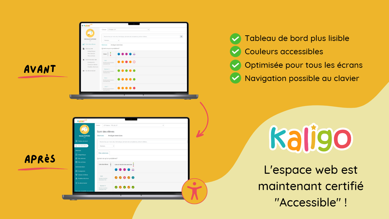 L'espace web Kaligo est maintenant certifié "Accessible" !