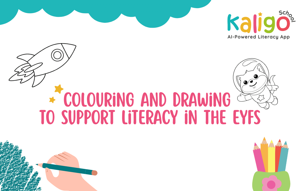 117 colouring pictures of an astronaut cat, a rocket and colored pencils