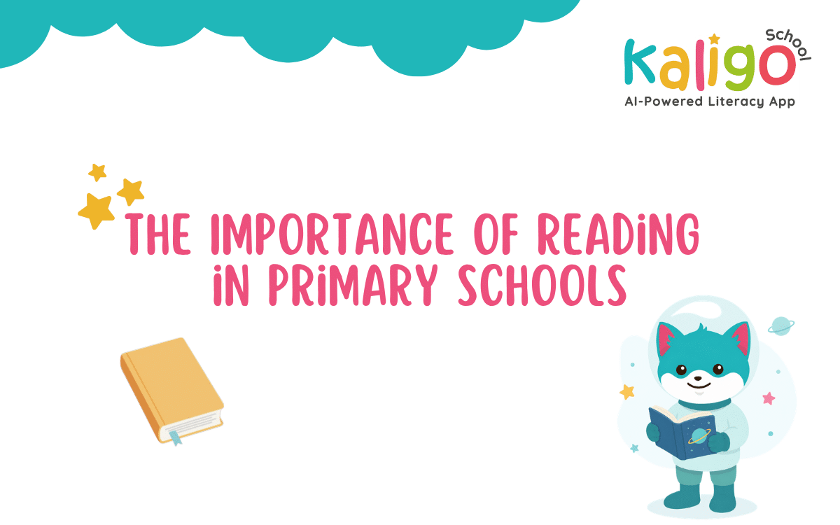Blogs visual materials Q2 – Q3 2025 (1200 x 750 px) Importance of reading in primary schools presentation about literacy development, reading skills and children's education